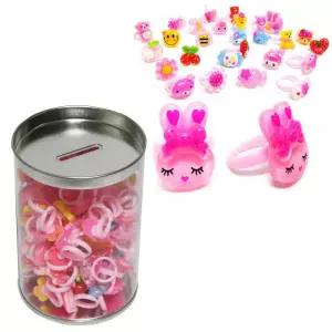 공주님 기분전환 여아 어린이 유아 미니 반지 100P 악세사리 장난감