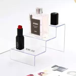 아크릴 상품 3단 계단형 진열대 소품 전시 DP 받침대 2개 스탠드