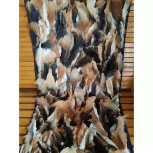 인조가죽시트지 가죽 수선패치  여우털 패치워크 담요 천연색 여우 다리털 매트리스 의류 안감 원단 레드