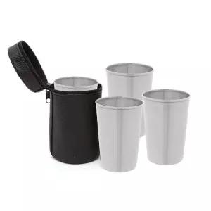 GTS73764 휴대용 스텐 캠핑컵 4p세트 170ml