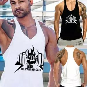 화이트 블랙 코튼 착용감 우수 트레이닝 운동복 나시