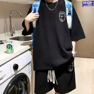 프린팅 반팔 세트 트레이닝 남성 상하복 루즈핏