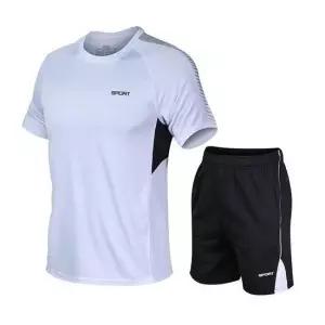 남자 여름 편안한 트레이닝 헬스복 반팔 반바지 세트