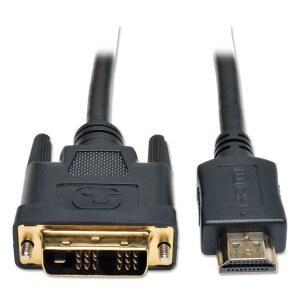 eAj 트립 라이트 이튼 HDMI-DVI 케이블, 디지털 모니터 어댑터 케이블(HDMI-DVI-D M/M) 6피트(P566-006)