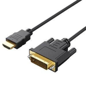 eAj CZBRTH HDMI-DVI 케이블 9피트, 고속 금도금 플러그 앤 플레이 양방향 브레이드 1080p, DVI-HDMI 어댑터 TV / 모니터 / PS3 / 4 / 5 / 비디오 카드 / 그래픽 카드
