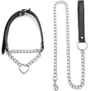 하트 슬립 체인 목걸이 쿠바 롱 애정 링크 여성용 순종 칼라 초커