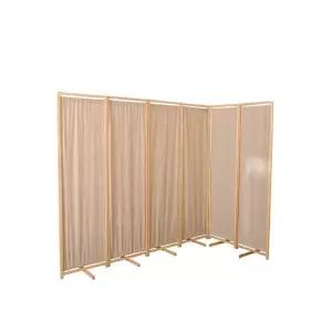 패브릭 파티션 빈티지 칸막이 스크린 가림막 우드 거실 인테리어