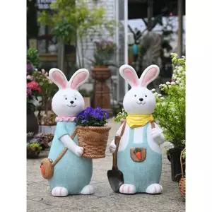 정원 조형물 인테리어 장식 가든 데코 수호동물 캐릭터 토끼 피규어