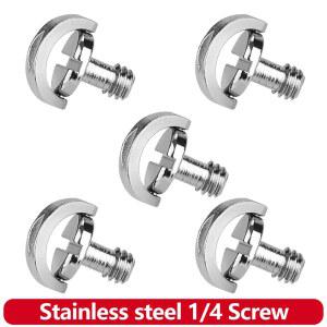 휴대용 스테인리스 스틸 1/4 카메라 스크류 퀵 릴리즈 플레이트 폴딩 C 링 어댑터 삼각대 모노포드