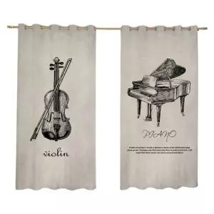 학원 커튼 음악 교실 스튜디오 교습소 뮤직룸 쉬폰 인테리어 클래식 그림 디자인 예쁜