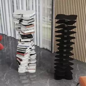 거실 선반 나선형 북타워 인테리어 디스플레이 서재 책꽂이 매거진 랙 회전식