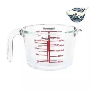 [하프클럽/브이와이]유리 계량컵 용량표시컵 주방 실용 눈금 500mL