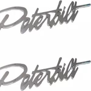 후드 액세서리 그릴 펜더의 피터빌트 사이드 프런트에 맞는 맞춤형 스테인리스 로고 이름 엠블럼 플레이트