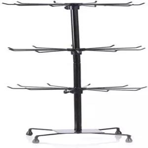 주얼리 스피너 디스플레이 스탠드 헤비 듀티 메탈 조리대 중간 조절 가능한 3단 걸이식 회전식 정리함 랙