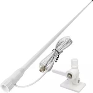 HYS VHF 해양 안테나 방수 3DBI 43.3인치 유리섬유 22.9피트 7m RG58 저손실 프리미엄 동축 케이블