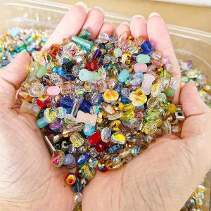 라오팟 구슬 반 파운드 모듬 유리 팔찌 공예품 DIY 아트 대량 보석 제작 용품을 위한 2-16mm 컬러 크리스탈
