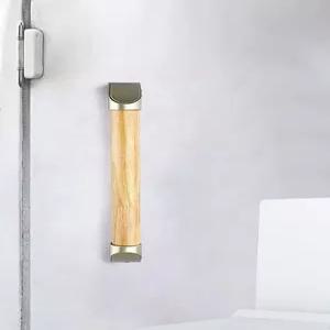 단단한 나무 일본식 욕조 그립 바 벽 장착 보조 직선 난간 노인용 안전 미끄럼 방지 지지 레일 수건 걸이