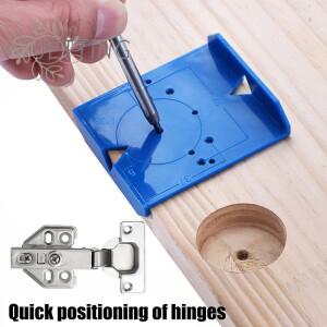 핫2피스 힌지 드릴링 로케이터 캐비닛 도어 펀치 포지셔닝 룰러 템플릿 목공 설치 보조 도구