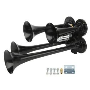 자동차 트럭 보트 트레인에 적합한 공기 압축기 혼, 4 트럼펫 에어혼 150DB 12V, 슈퍼 범용