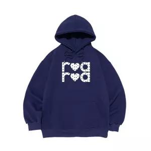[로아드로아][기모/NO기모] ROA 도트 로고 후드티셔츠 (블루)