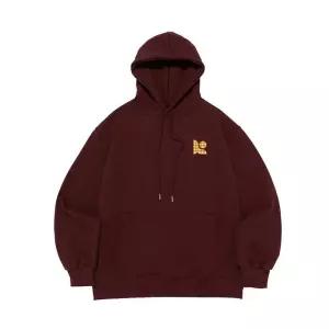 [로아드로아][기모/NO기모] 스몰 체크 심볼 로고 후드티 (와인)