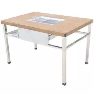 고기테이블 업소용 스테인리스 원형 불판 바베큐 원탁 구이 상업용