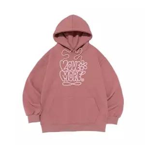 [로아드로아][기모/NO기모] 러브모어 그래픽 후드티 (핑크)