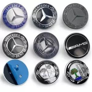자동차휠캡 57mm 스타 플랫 후드 보닛 로고 메르세데스 벤츠 호환 W204 W124 W201 W202 W212 W220 W205 엠
