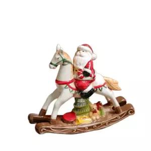 산타 목마 도자기 데코 회전 장식품 카페 소품 홀더 크리스마스 인테리어