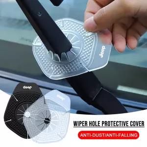 자동차휠캡 2pcs 자동차 앞 유리 와이퍼 보호 커버 지프 랭글러 용 먼지 그랜드 체로키 컴퍼스 레니게이드