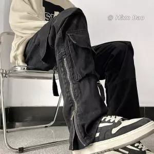 가을 남자 긴팔 셔츠 레터링 그래피티 빅사이즈 박시 프린트 솔리드 조 유행3