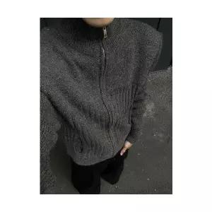 남친 빈티지 캐주얼 빅사이즈 솔리드 퓨어 봄가을 셔츠 면마 단추 긴팔 유행3