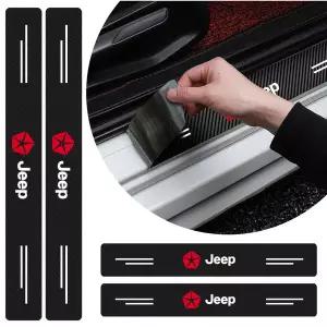 자동차휠캡 탄소 섬유 자동차 도어 씰 방수 스티커 액세서리 지프 랭글러 그랜드 체로키 레니게이드 타이어