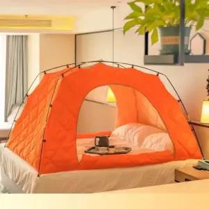 겨울 텐트 난방 패딩 방한 기모 올인원 보온 윈터 방풍 사각 싱글 캠핑 따뜻한