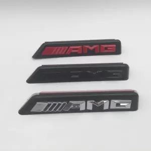 자동차휠캡 1개 3D ABS AMG 자동차 프론트 그릴 후드 엠블럼 보닛 스티커 배지 데칼 스타일링 액세서리