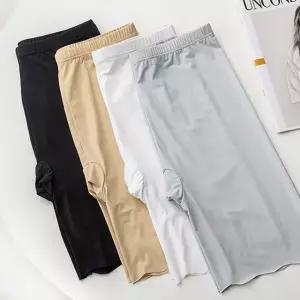 하이웨스트 5부 실크속바지 밀림방지 아이스 쿨 여름