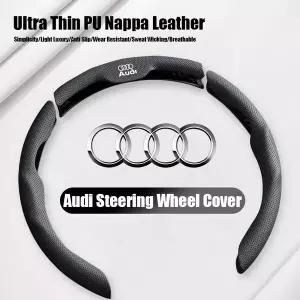 자동차휠캡 자동차 스티어링 휠 커버 미끄럼 방지 가죽 핸들 아우디 S-라인 A3 A4 A6 Q3 Q5 A5 Q7 A1 A8 Q2