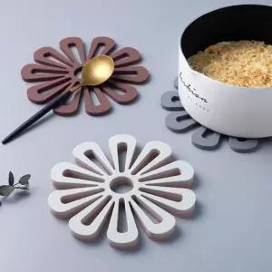 컵받침대 실리콘 플라워 냄비받침 컵받침 단열매트 중형 16.8cm