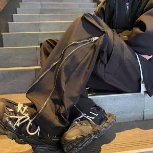 팬츠 남성 검정 스트레이트 배기팬츠 남아웃사이즈어 루즈핏 등산 하이웨스트 허리밴딩 카고 일상 SPO마켓1