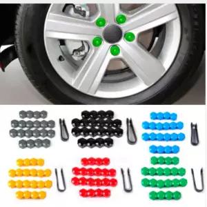 자동차휠캡 아우디 폭스바겐 스코다용 휠 매트 카펫 러그 볼트 너트 커버 캡 17mm 육각 헤드 자동차 스타일