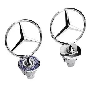 자동차휠캡 후드 그릴 크롬 스타 엠블럼 로고 장착 프론트 장식 메르세데스 벤츠 호환 AMG W204 W205 W203