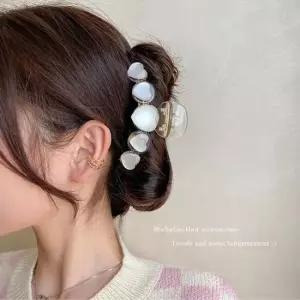 올림머리 아크릴 하트 헤어 집게핀 귀여운 긴머리정리