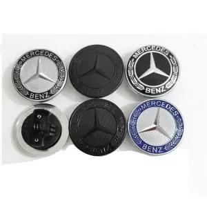 자동차휠캡 1개 57mm 자동차 앞 보닛 엠블럼 배지 메르세데스 벤츠 호환 AMGW204 W205 W212 W213 W221 W177