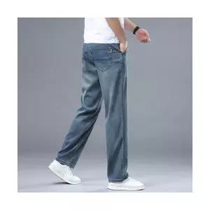 남자 루즈핏 청바지 와이드핏 청여름 스판 빅사이즈 얇은 쿨링 라이셀 M스포1