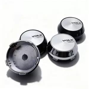 자동차휠캡 4개입 JDM VOLK RAYS 로고 엠블럼 자동차 휠 센터 캡 OD 60MM 56MM 허브 하이 림 허브캡 커버