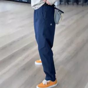 남자 데일리 바지 배기핏 네이비 방수 바람막이 봄 가을 일자 속건 아웃도어 등산 무 M스포3