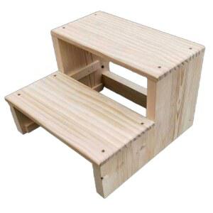 원목 계단 발판 나무 2단 디딤대 수납 받침대 틈새 층계 자연목(40x40x30cm) 단상