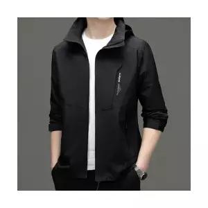 남자 기능성 점퍼 바람막이 봄가을 후드 캐주얼 코트 배색 상의 얇은 야상 패션 M스포3