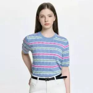 [백화점 정품] 헤지스 레이디스 [26SS] 짜임 면혼방 반팔니트 HSSW6BC23