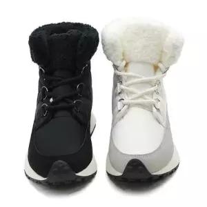 누빔신발 가벼운 방한부츠 생활방수 힐탑 여성방한화 보온 털신